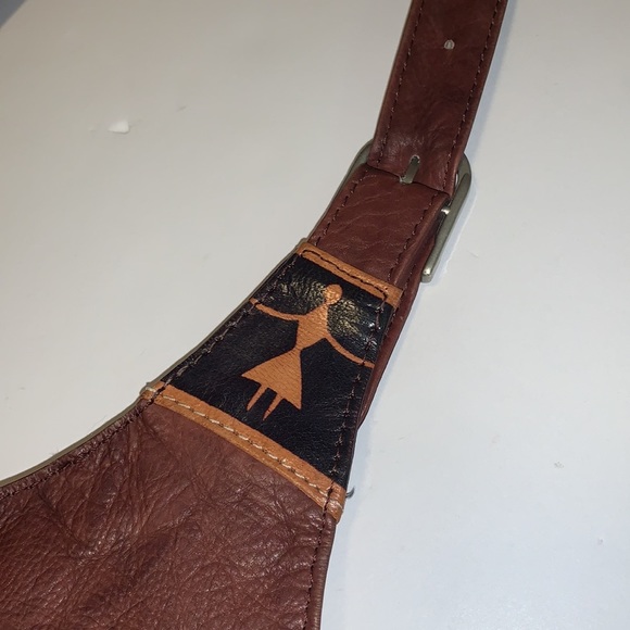 Vintage Brown Leather Boho Purse from India - Picture 7 of 11